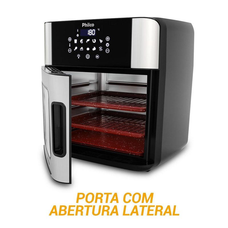 Air Fryer Philco 16L 4 em 1 Painel Digital PAF16A